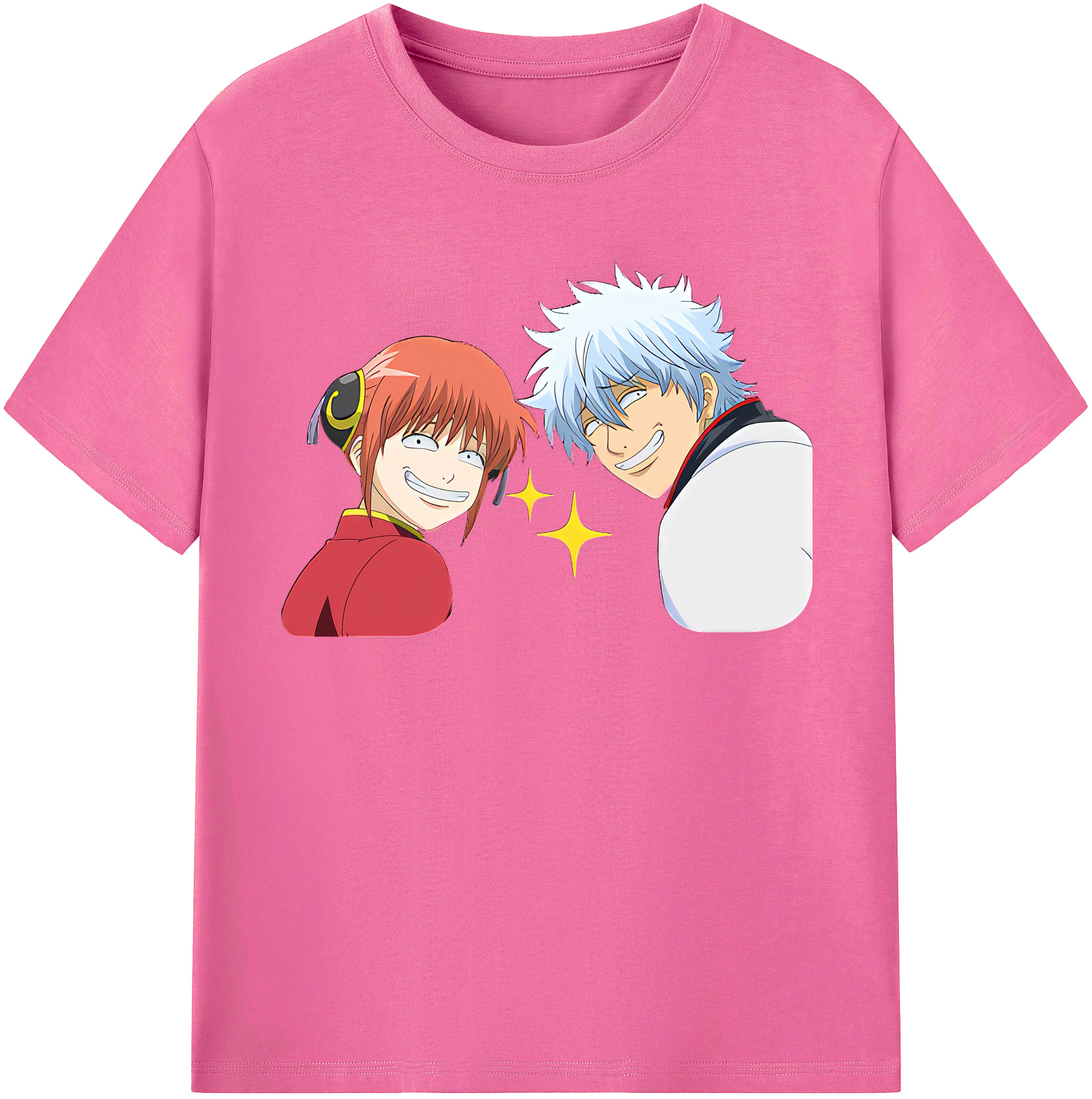 （画像用） ぎんたま 坂田銀時（さかたぎんとき） 神楽 志村新八（しむら しんぱち） GINTAMA Sakata Gintoki Kagura Shimura Shinpachi レディースカジュアルプリントTシャツ（綿100％）